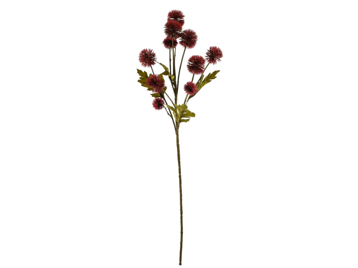 Xanthium ramo 61cm con 10 fiori bordeaux