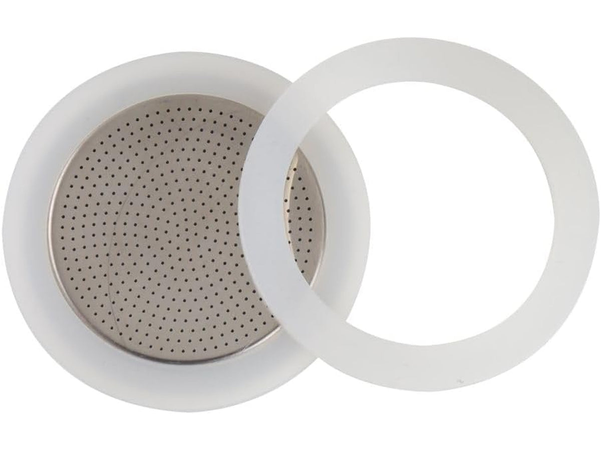 Piastrina filtro alluminio+2 guarnizioni silicone 1 tazza forever