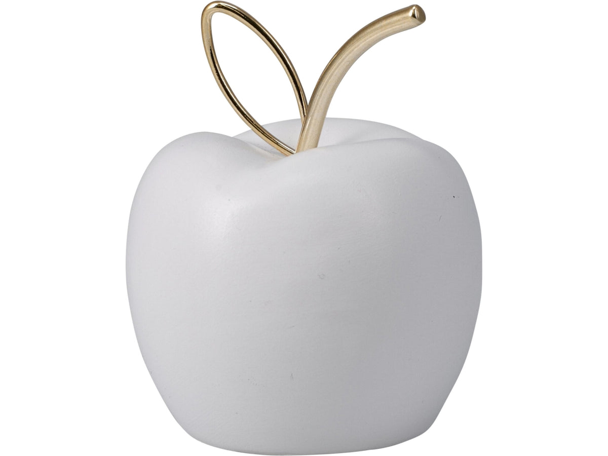 Mela decorativa 10cm bianco opaco