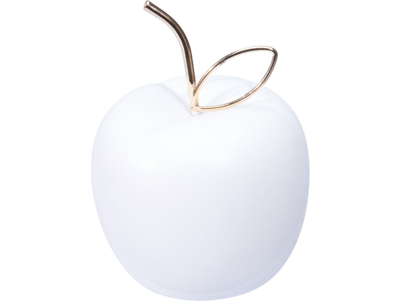 Mela decorativa 16cm bianco opaco