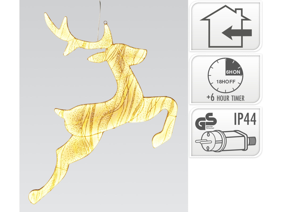 Renna natalizia 79x73cm con 540led oro