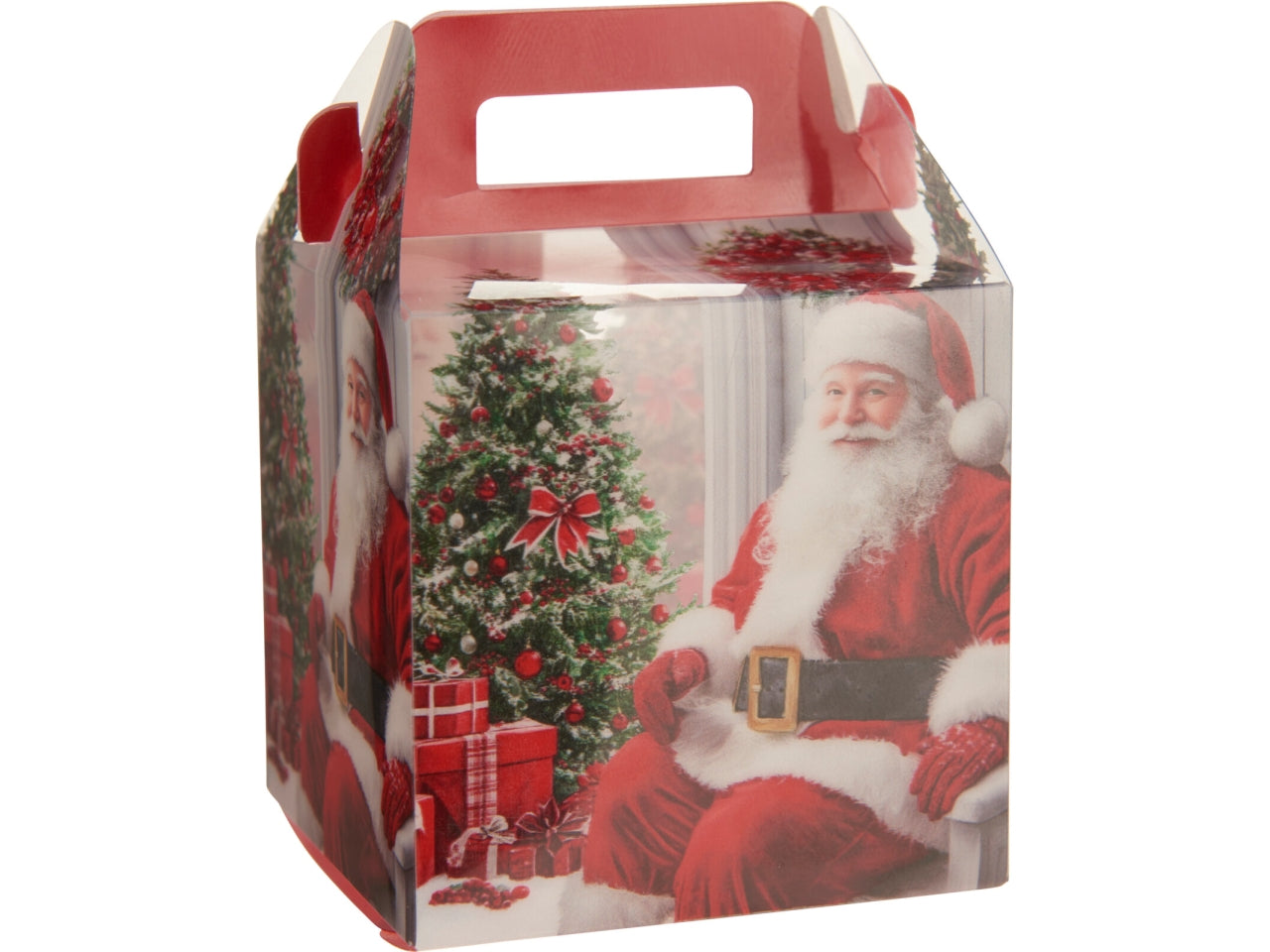 Scatola natalizia regalo Babbo Natale 7x14cm
