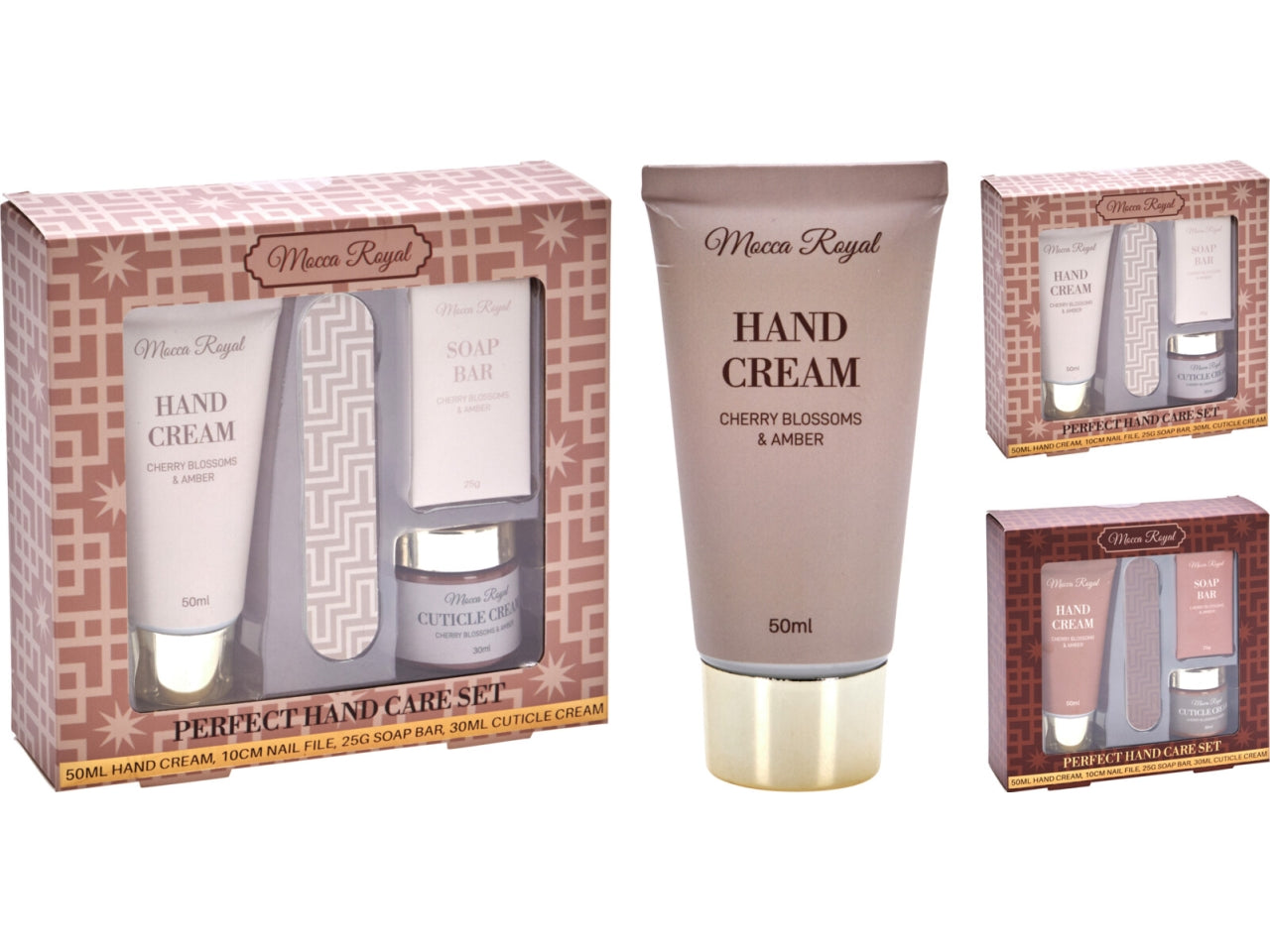 Set regalo natalizio cura mani 4pz, 2 fantasie assortite