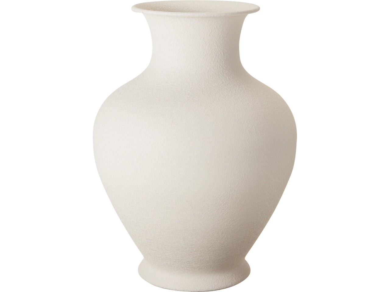 Vaso in zinco bianco opaco 23x31cm