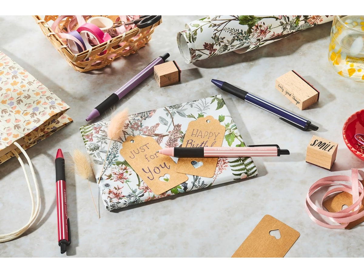 Stabilo pointball naturecolors wildflowers cardboard wallet