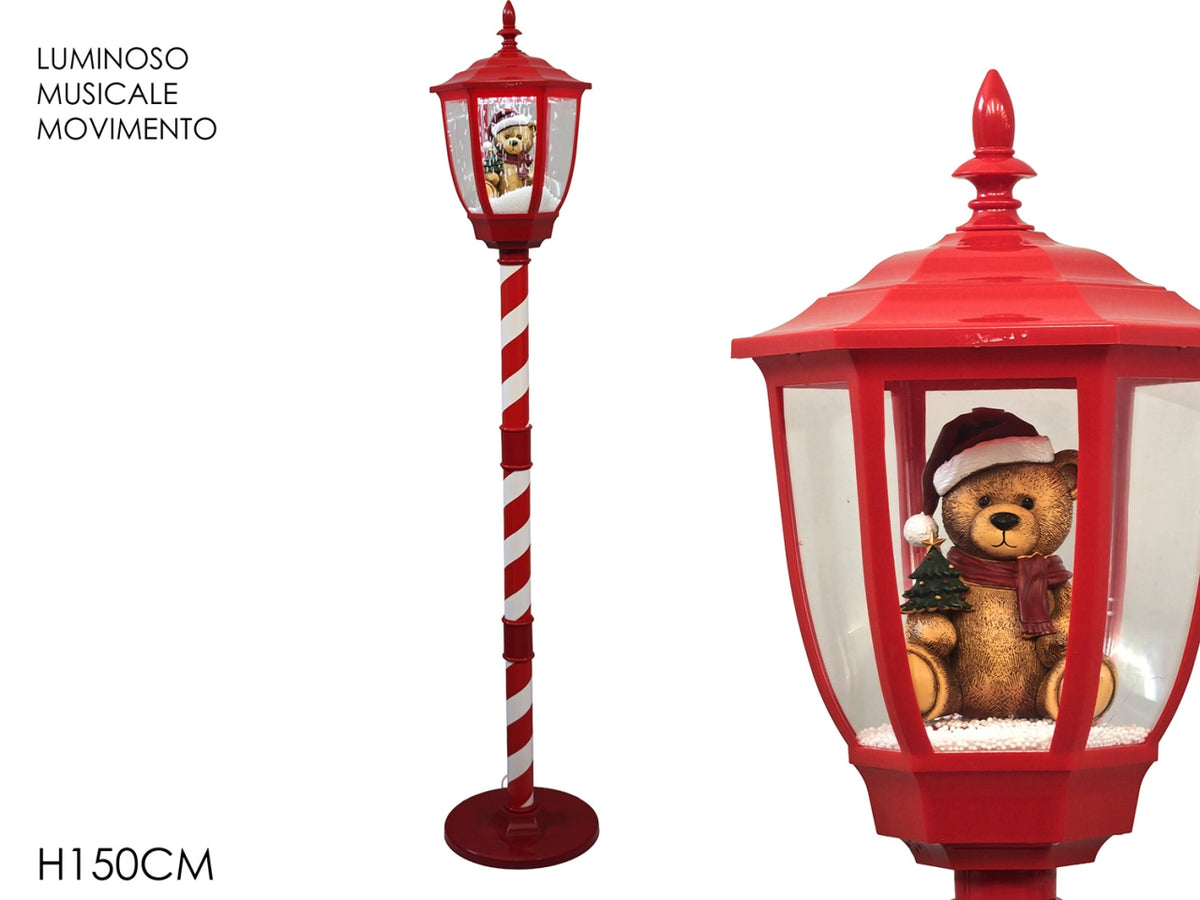 Lampione maxi 150cm con orso luci, suoni e movimento