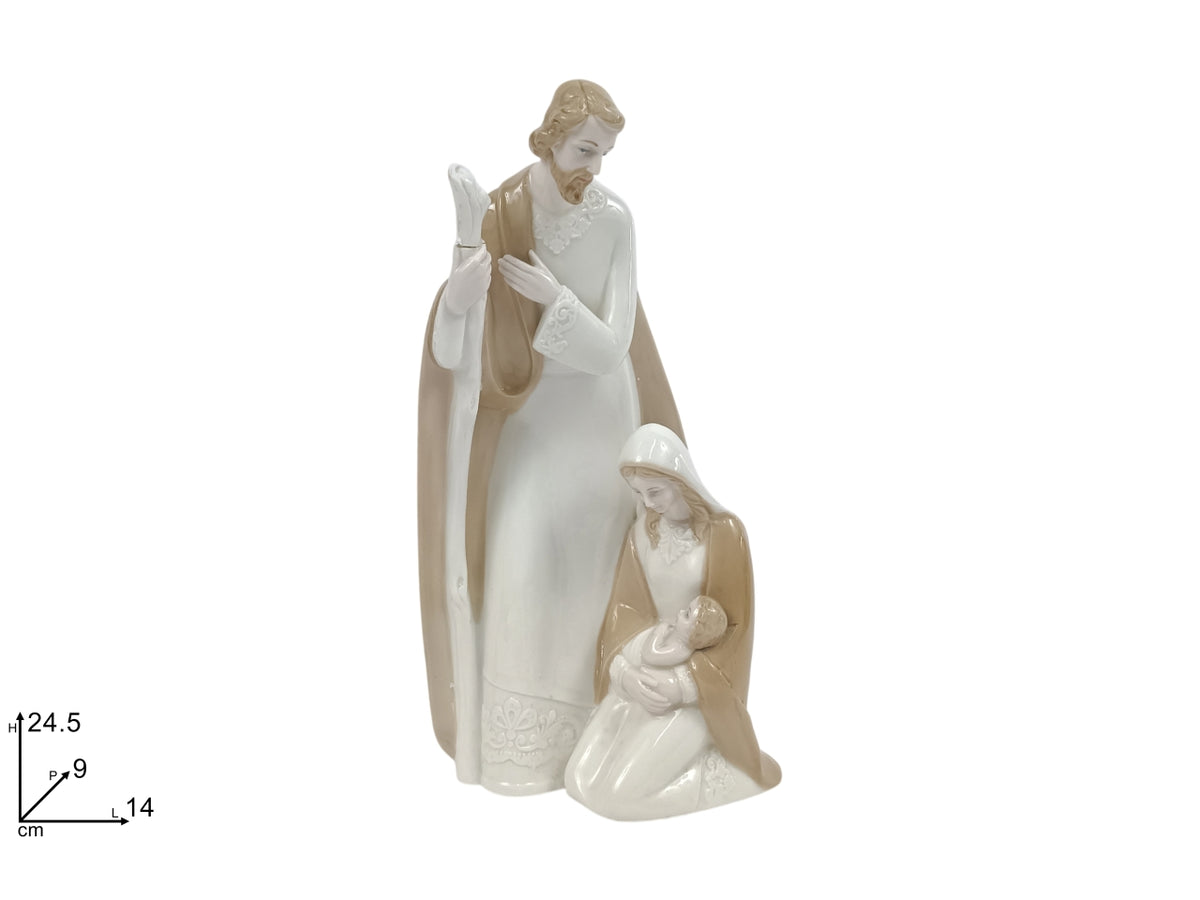 Natività 24,5cm in ceramica beige