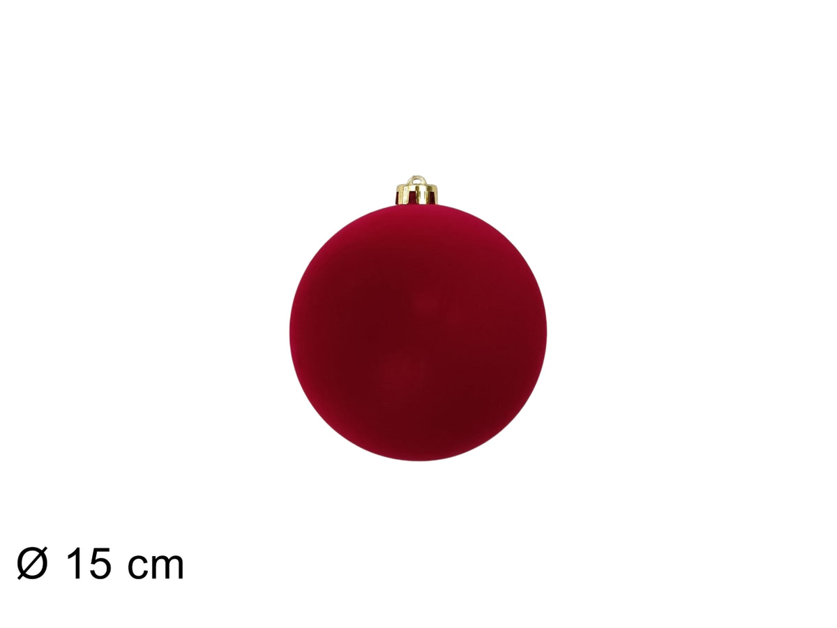 Palla 15cm floccata bordeaux