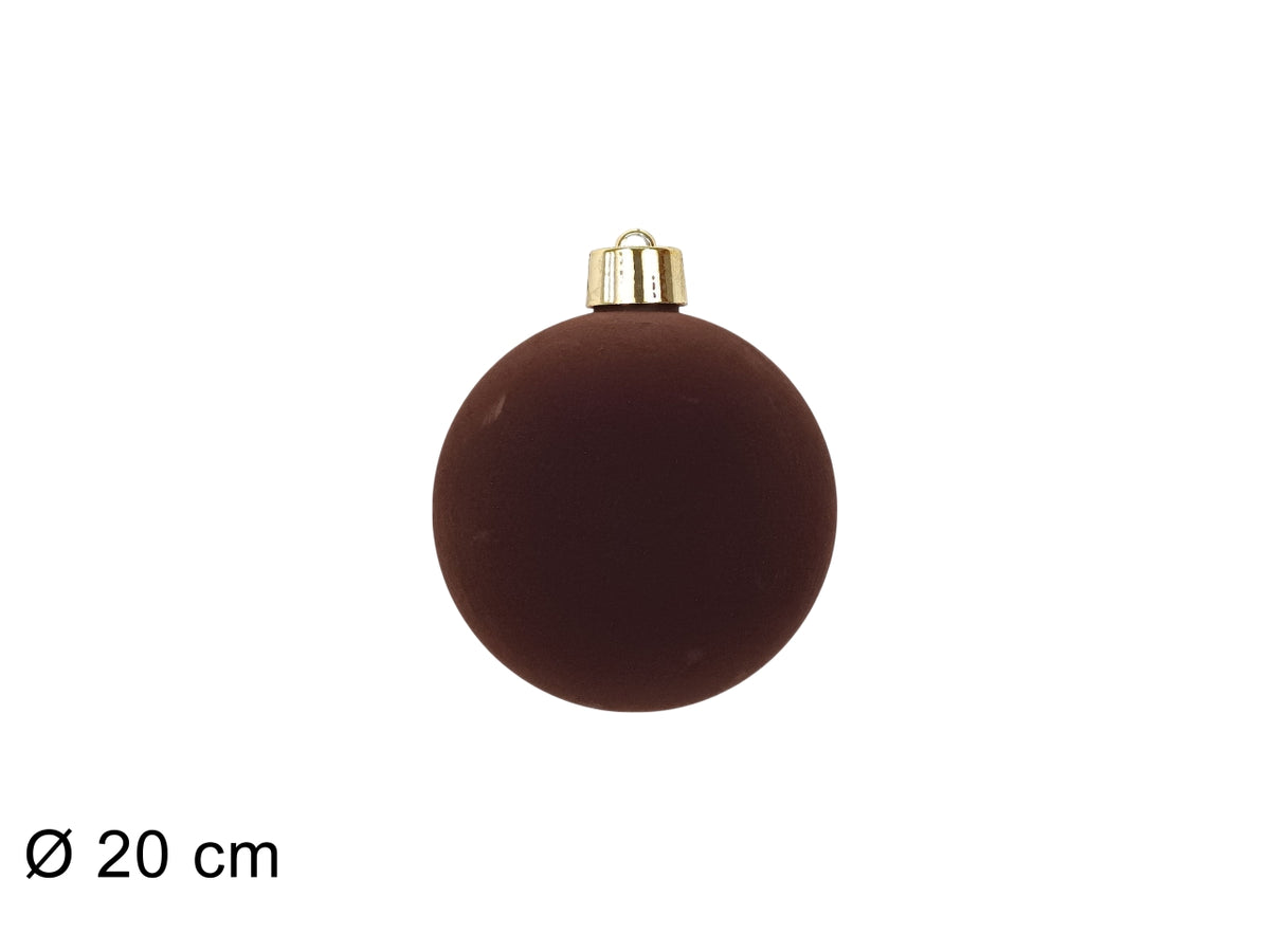 Palla 20cm floccata marrone