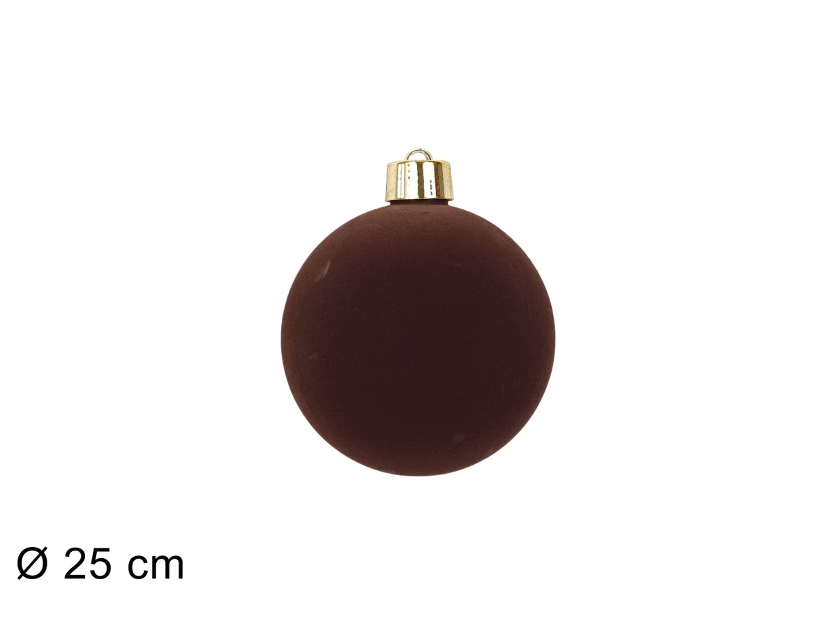 Palla 25cm floccata marrone