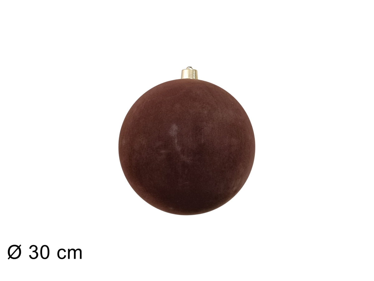 Palla 30cm floccata marrone