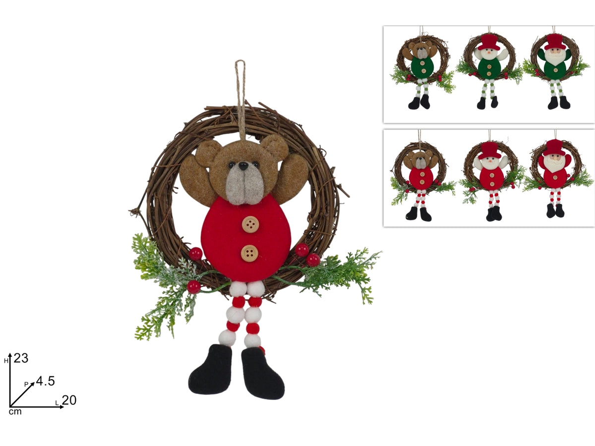 Dietroporta 23cm in legno con soggetti assortiti