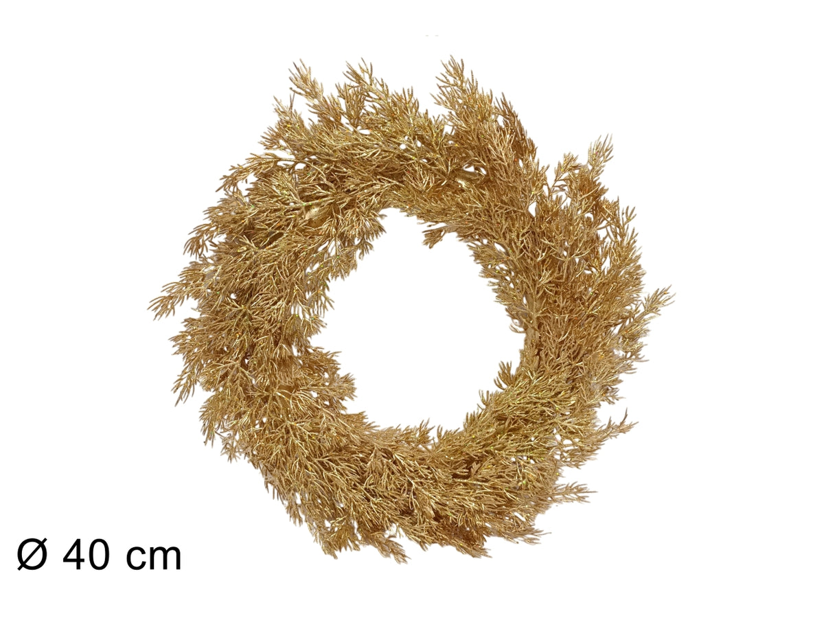 Dietroporta 40cm con rami glitterati oro