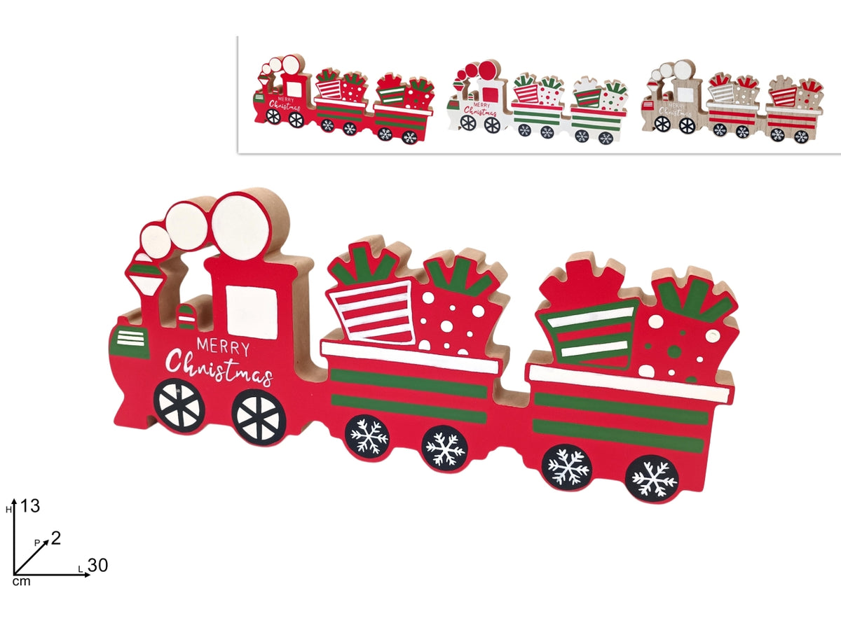 Treno in legno 30cm 3 assortimenti