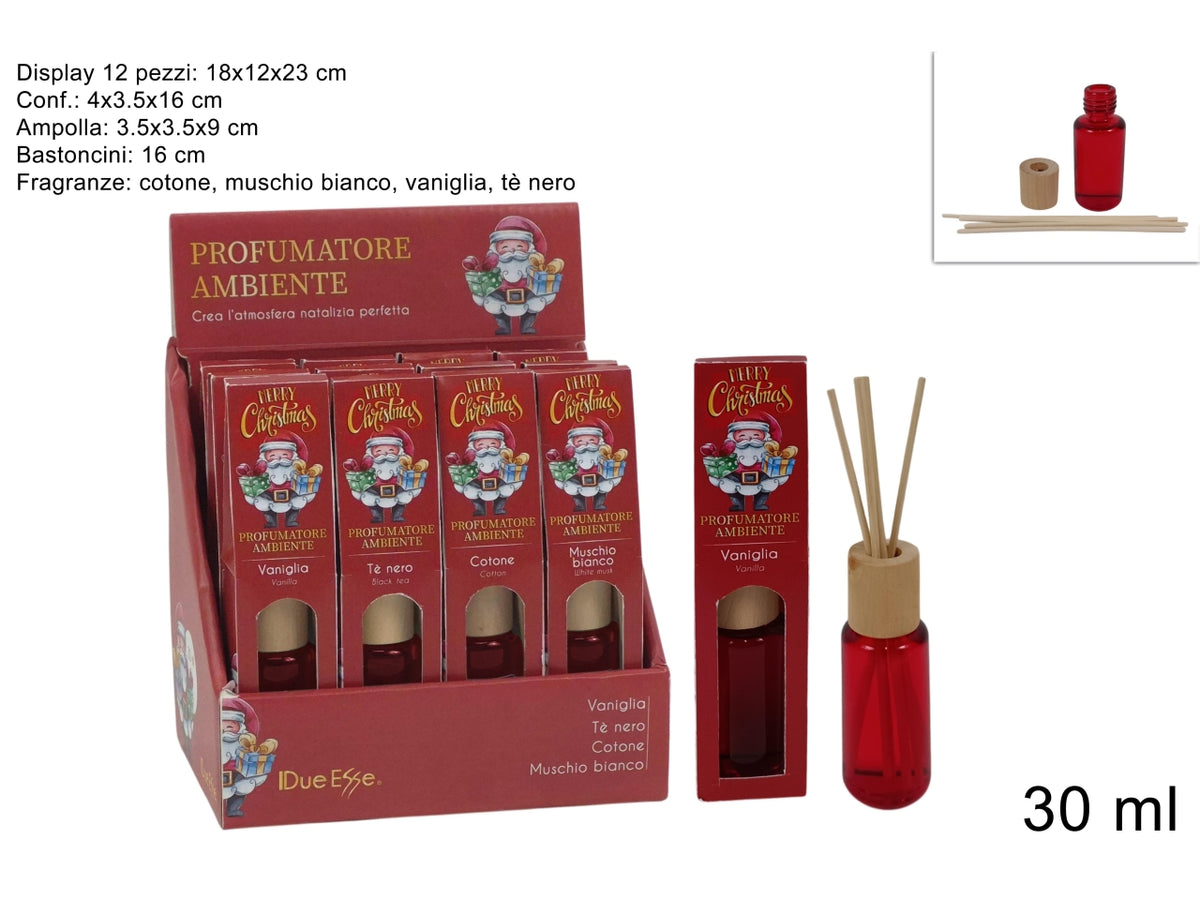 Profumatore per ambiente con bastoncini da 30ml, 4 assortimenti in display