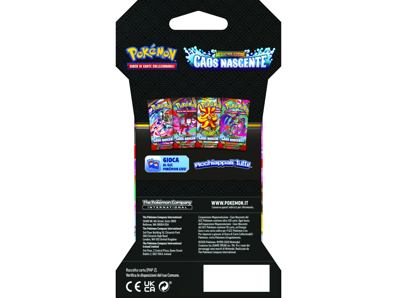 Pokemon M4 Megaevoluzione - Caos Nascente in Paper Sleeve