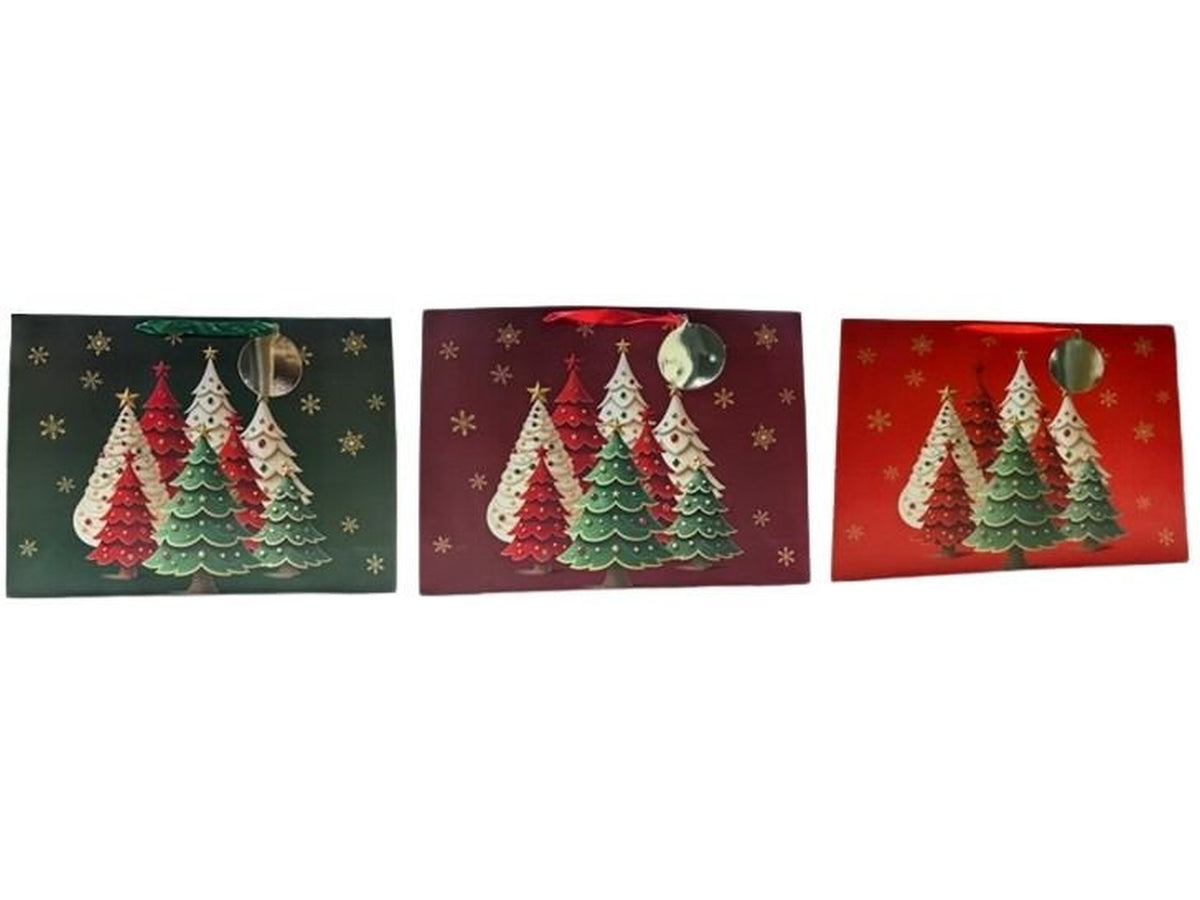 Shopper alberi in carta 44,5x10,5xh.32cm colori assortiti