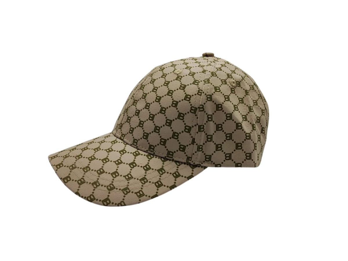 Laura biagiotti cappello baseball logo allover beige 100% cotone