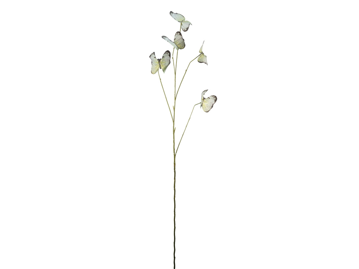 Ramo maxi 110cm con 5 farfalle bianco