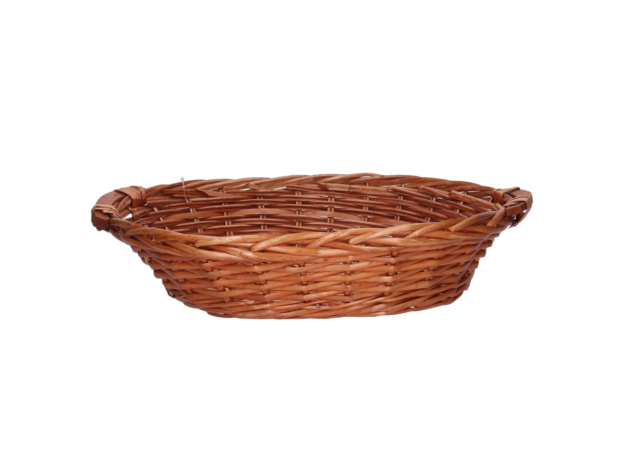 Cesta in vimini Nazo, colore miele, ovale 45x35xh.13 cm