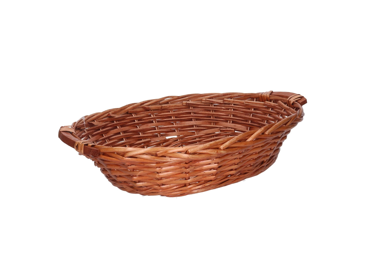Cesta in vimini Nazo, colore miele, ovale 50x40xh.14 cm