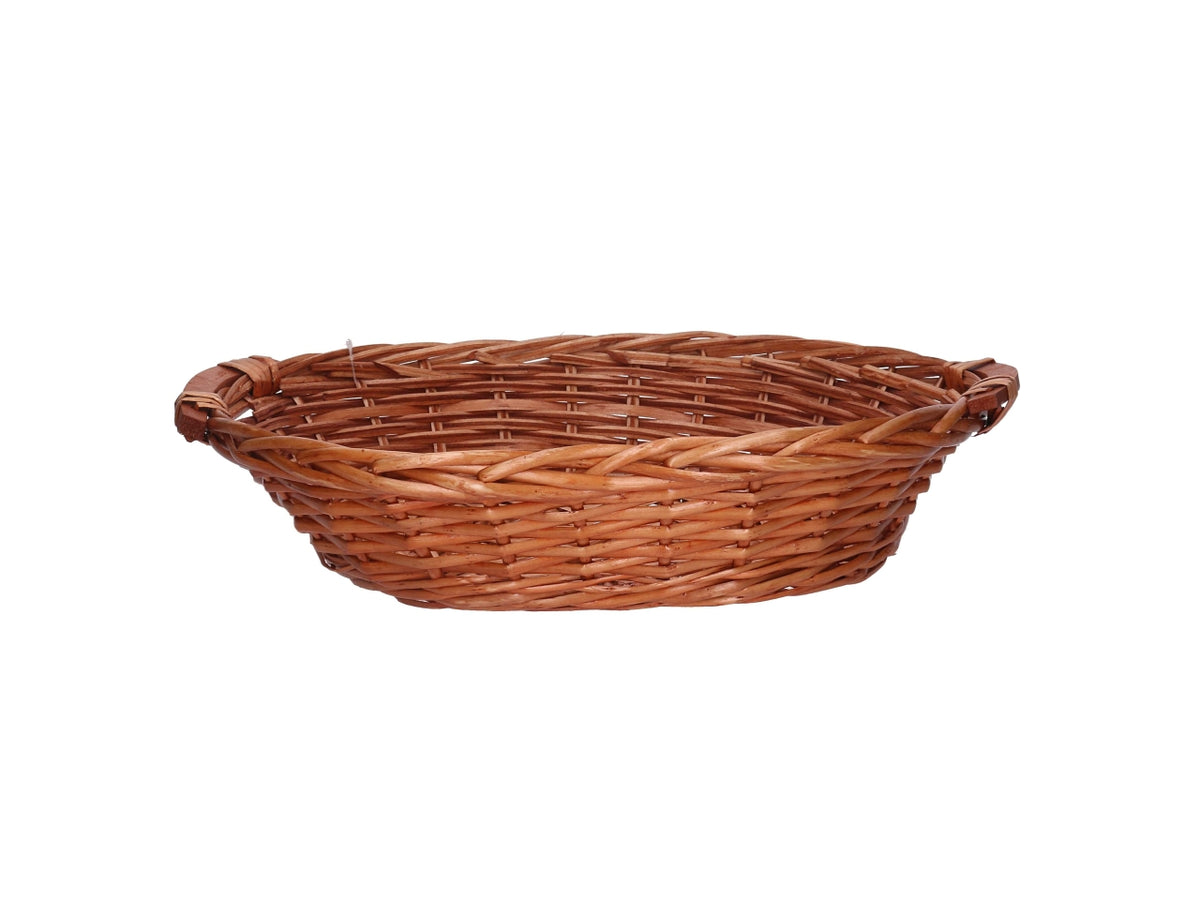 Cesta in vimini Nazo, colore miele, ovale 50x40xh.14 cm