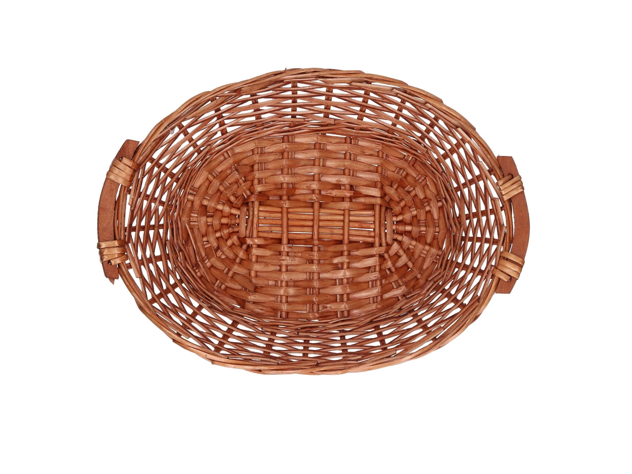 Cesta in vimini Nazo, colore miele, ovale 50x40xh.14 cm
