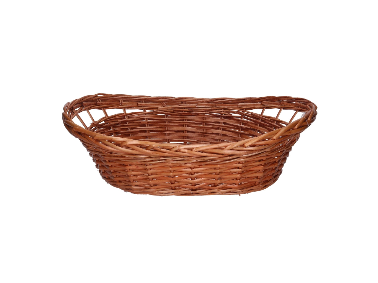 Cesta in vimini Nazo, colore miele, ovale 50x34xh.12/16 cm