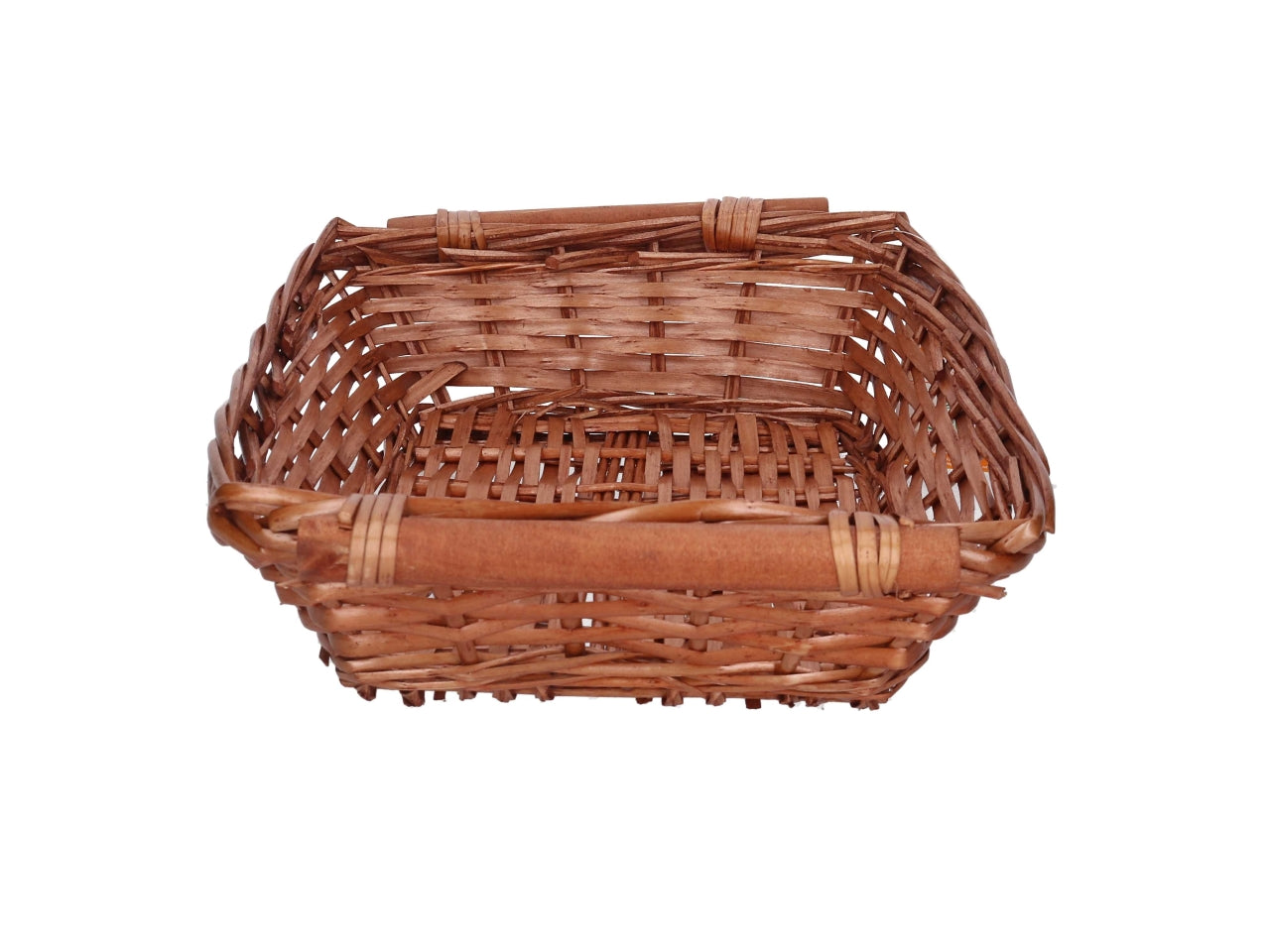 Cesta in vimini Nazo, colore miele, rettangolare 50x40xh.13 cm