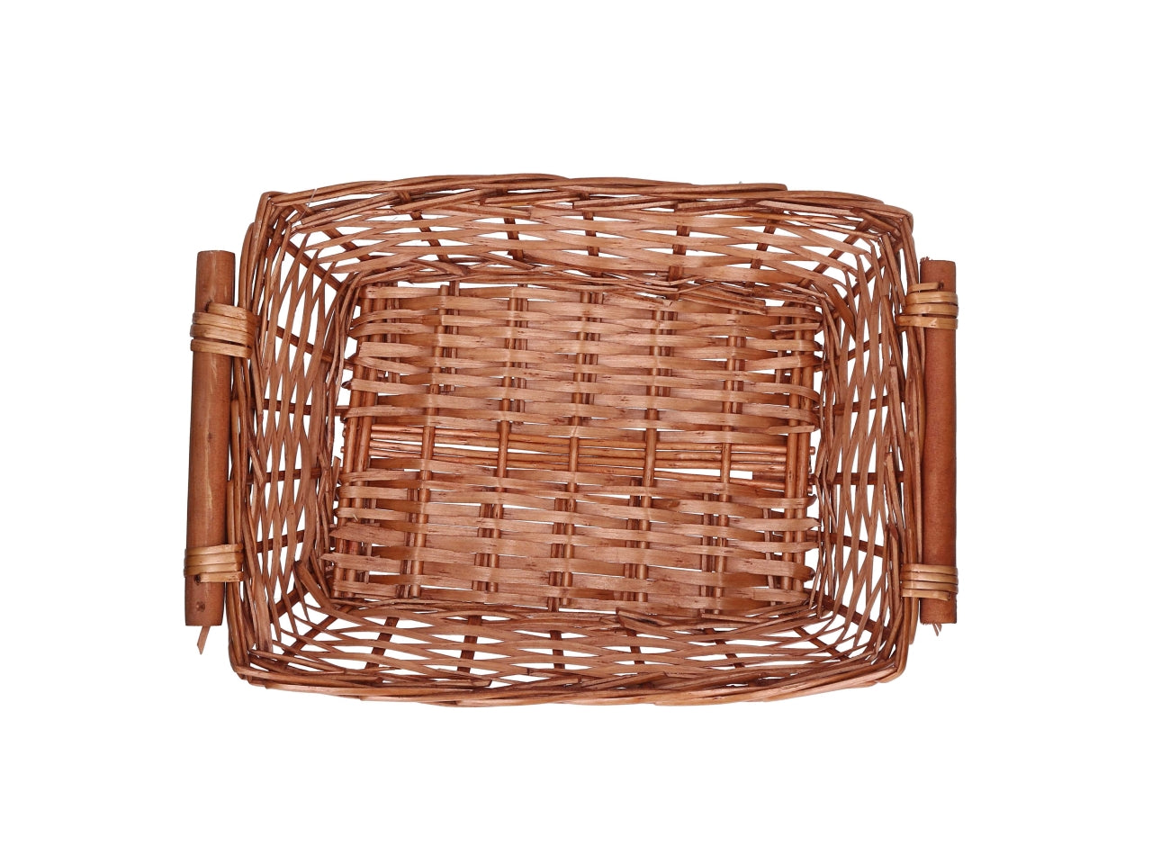 Cesta in vimini Nazo, colore miele, rettangolare 50x40xh.13 cm