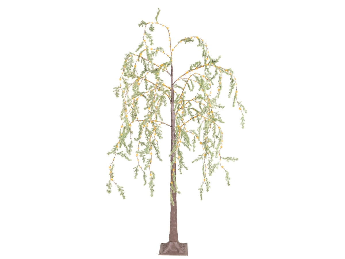 Albero a salice 150cm con microled bianco caldo e flash