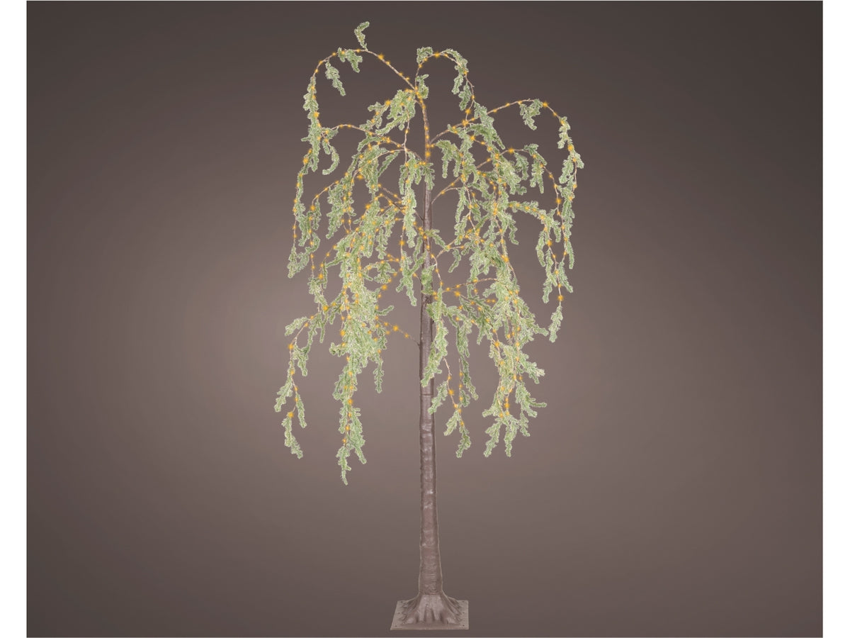 Albero a salice 180cm con microled bianco caldo e flash