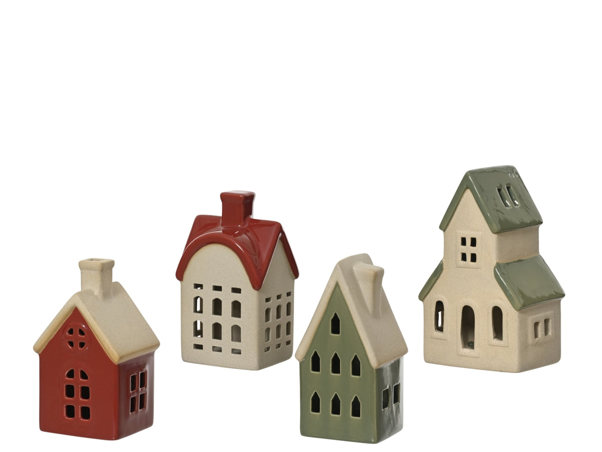 Casetta decorativa in gres 8,3x11x17,9cm in 4 assortimenti