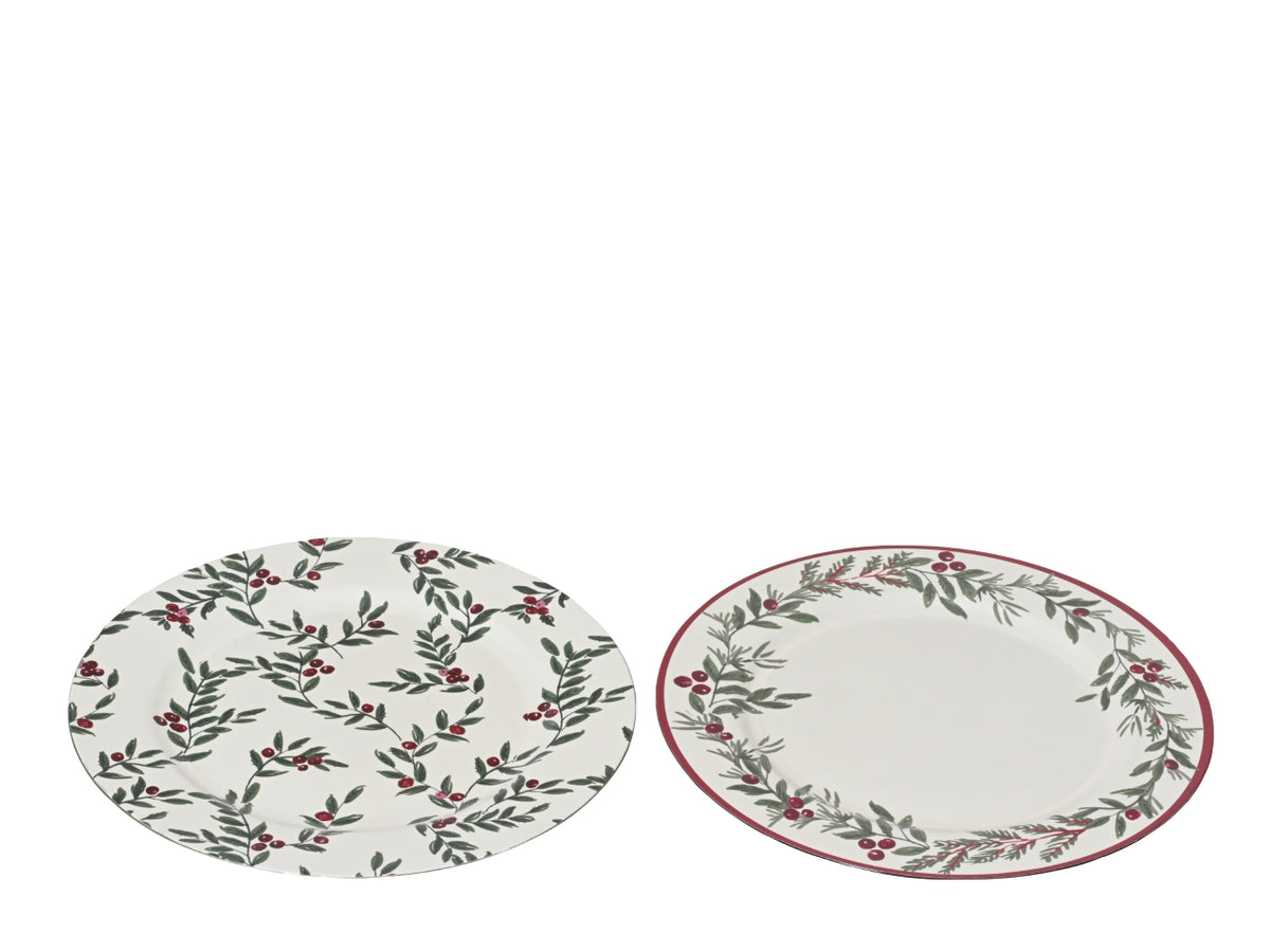 Piatto decorativo 33cm con decorazione natalizia