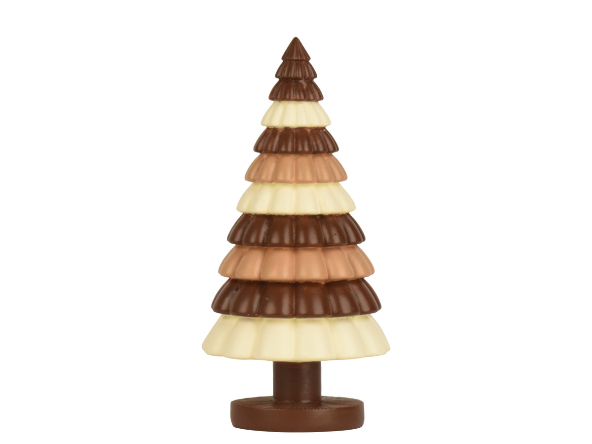 Albero di natale 24,5cm in resina effetto cioccolato