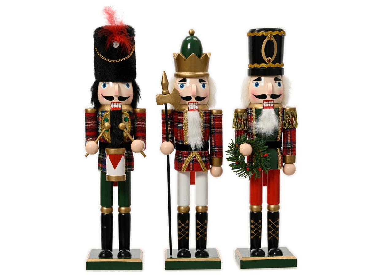 Schiaccianoci 38cm in legno scozzese in 3 assortimenti