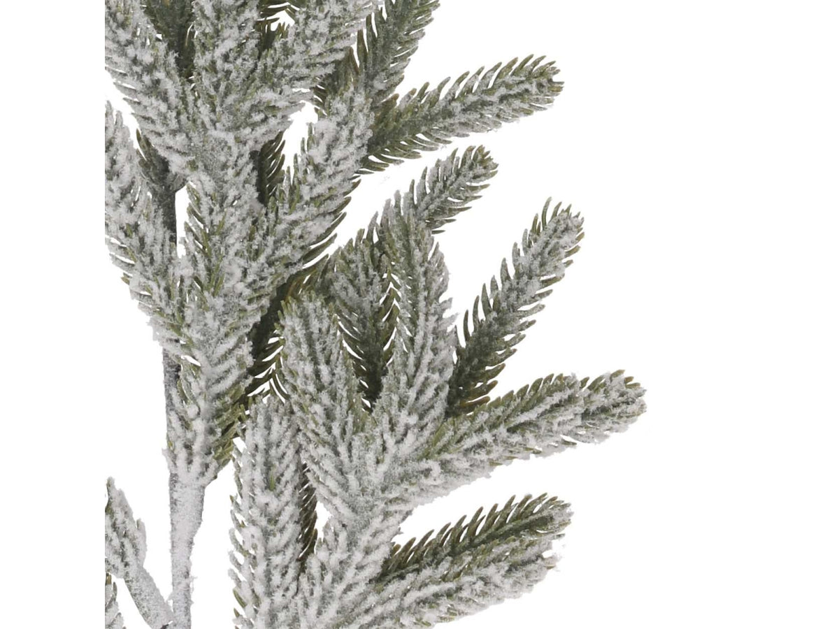 Ramo di pino in plastica innevato verde 42cm
