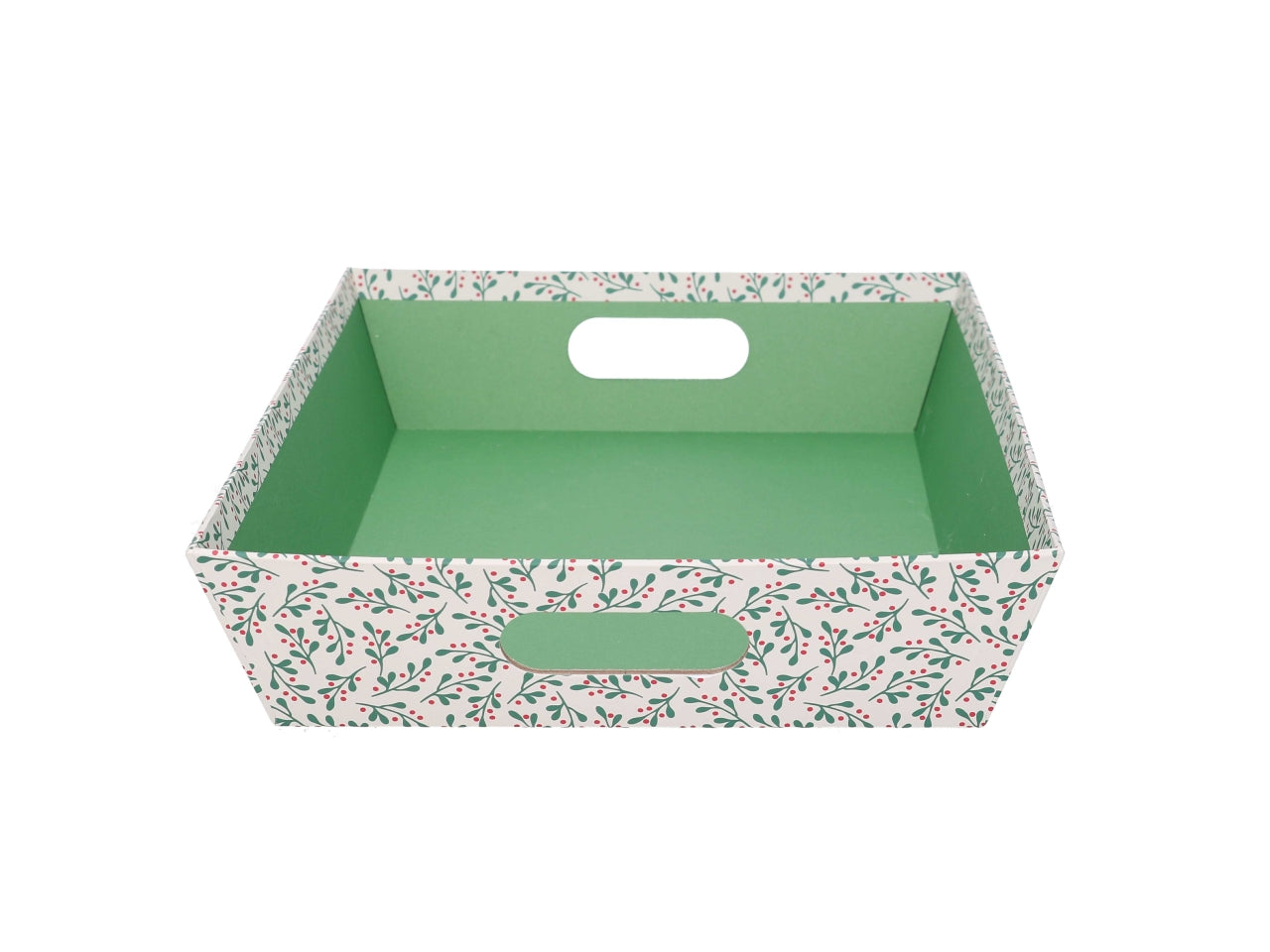Cesta cartone rettangolare 35x26xh.7cm pungitopo bianco