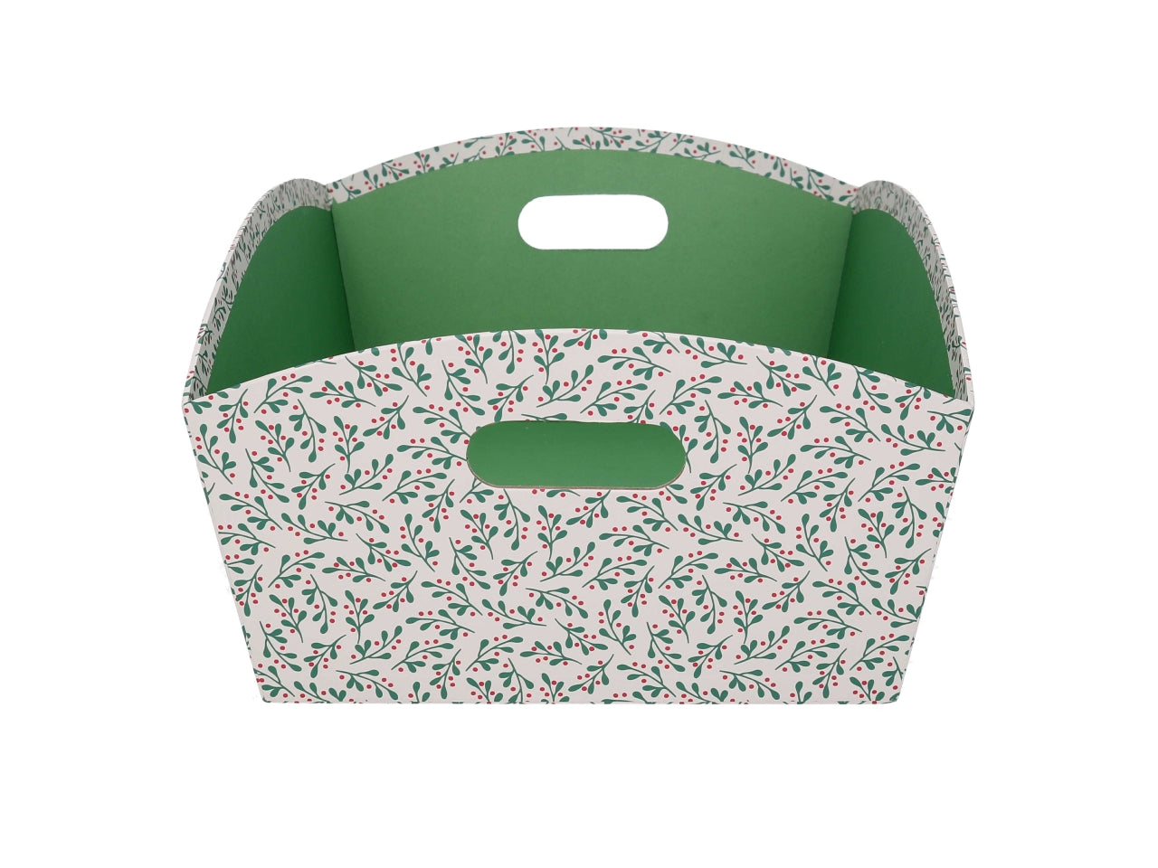 Cesta cartone rettangolare 38/40x27xh.15cm pungitopo bianco