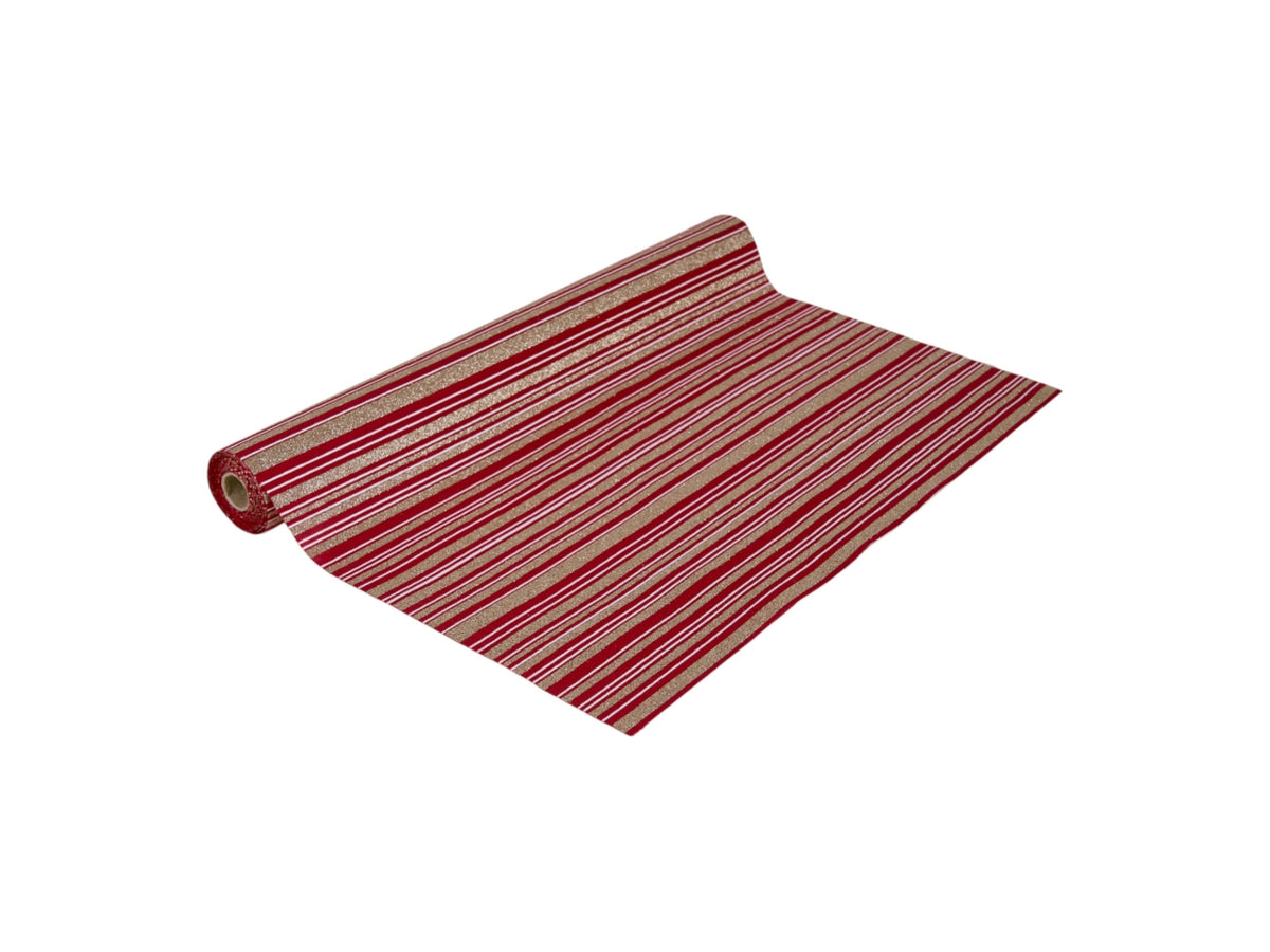Runner 48x350cm a righe rosso