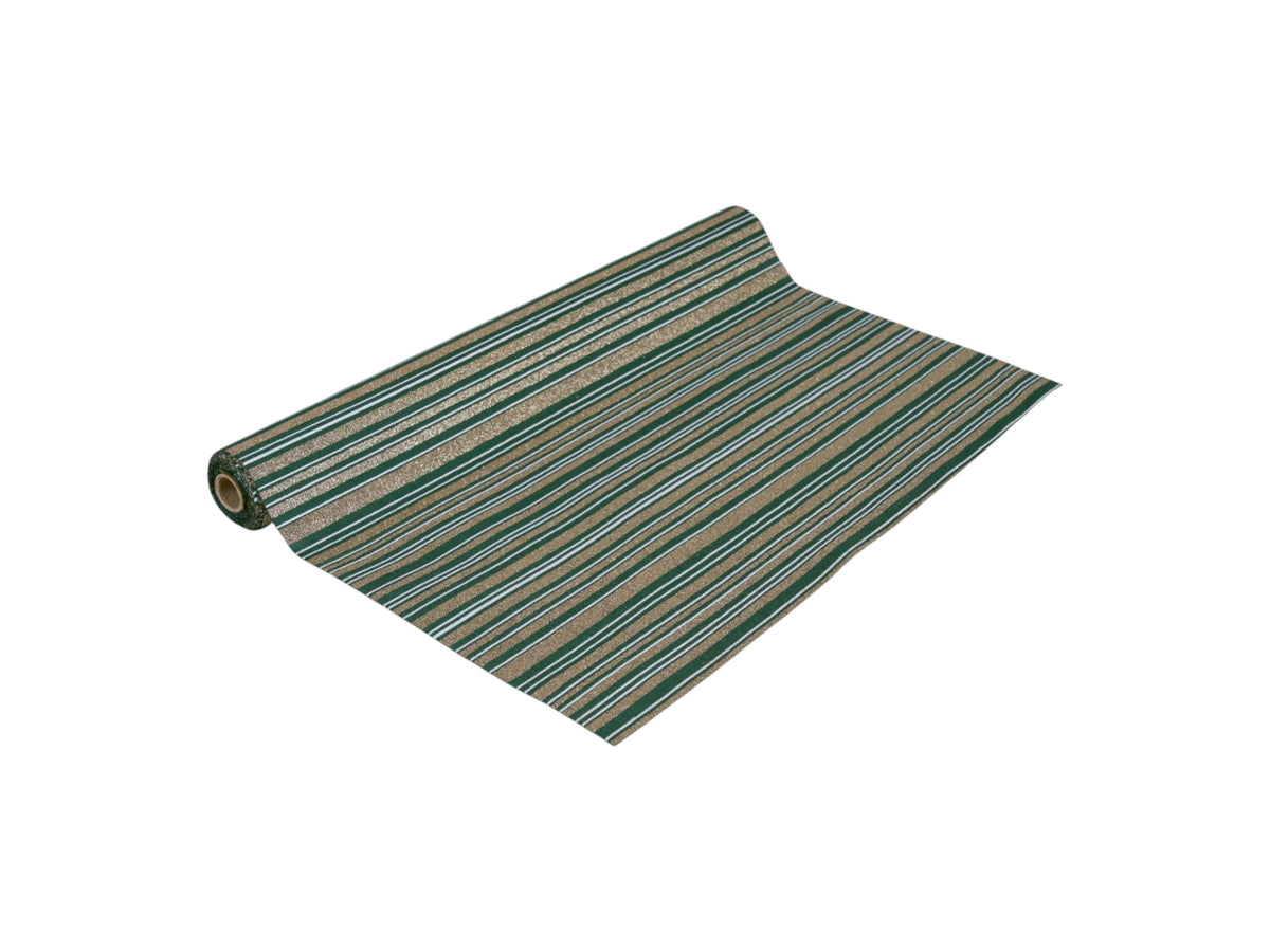 Runner 48x350cm a righe verde