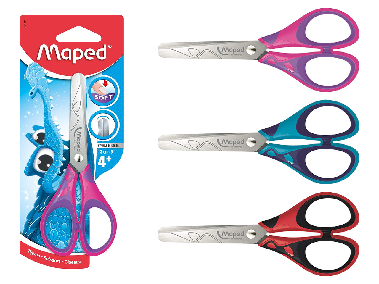 Forbici Maped soft 13cm in espositore da 24 forbici