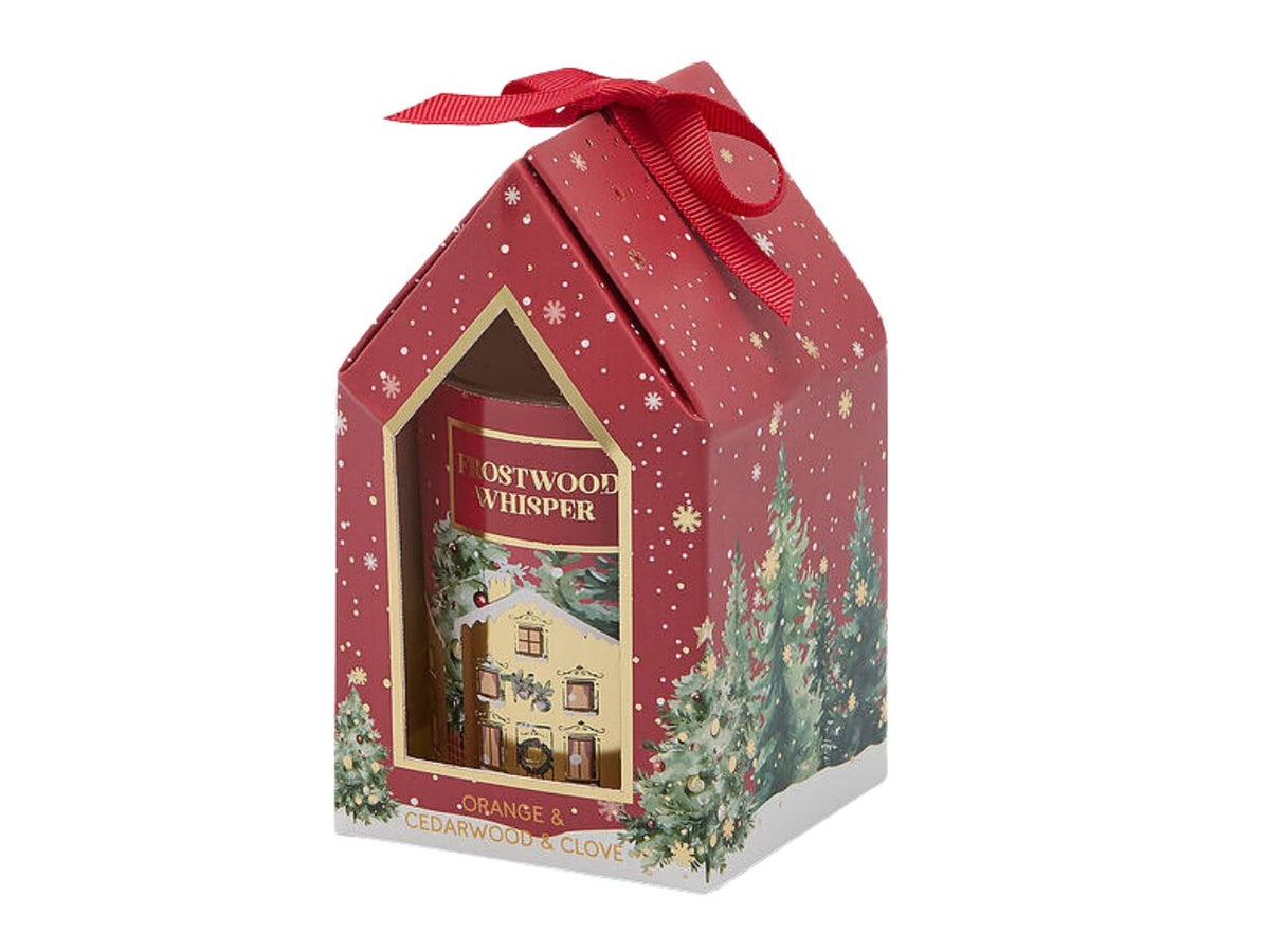Candela noel in vasetto 7xh.8cm profumazione sidro di mela al miele 120gr 25h