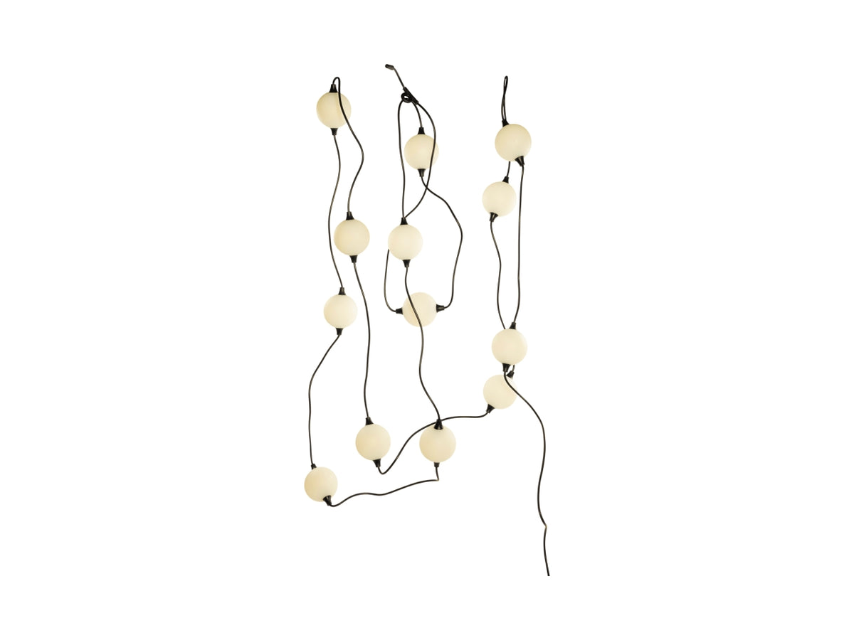Catena luminosa 723cm in pvc con 13 palle 7cm led bianco caldo