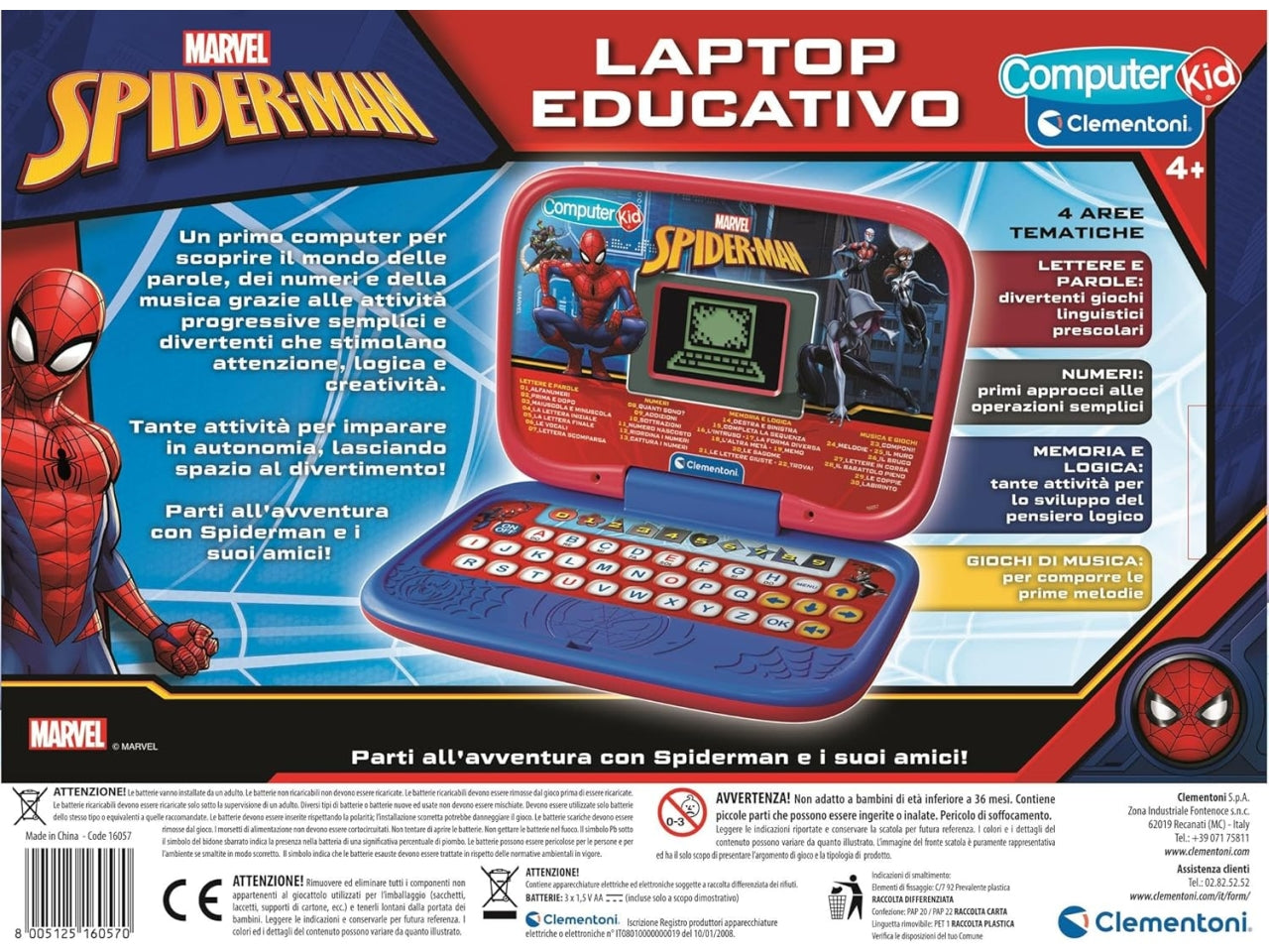 Clementoni Spiderman Smart Laptop 4+