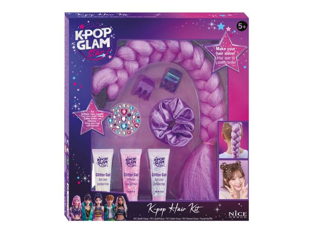 K pop glam star hair