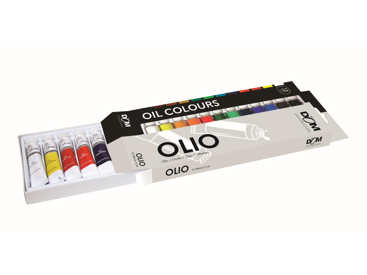 Colori a ad olio scatola 12 tubi 12ml colori assortiti