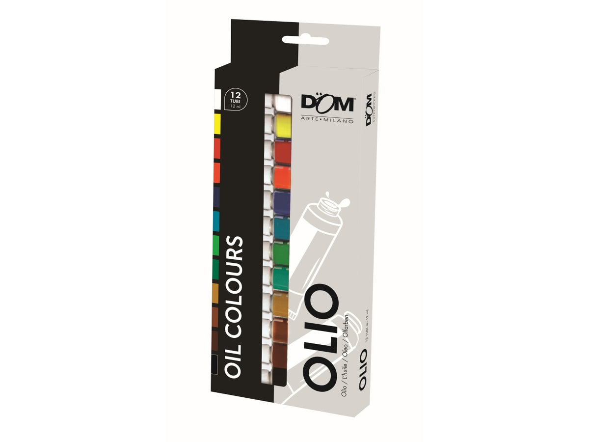 Colori a ad olio scatola 12 tubi 12ml colori assortiti
