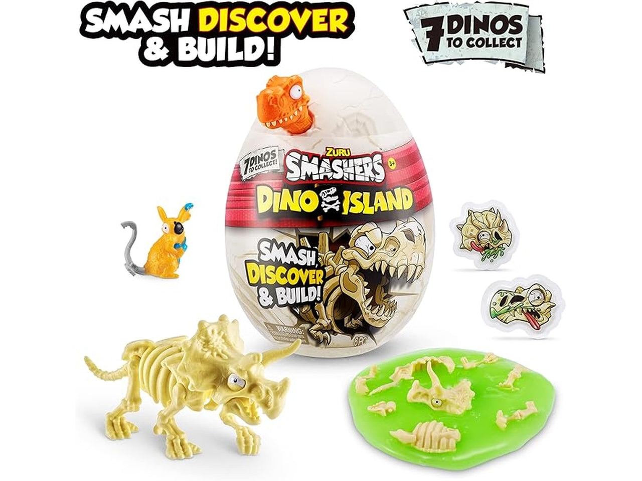Jurassic world smashers uova espositore 3ass.
