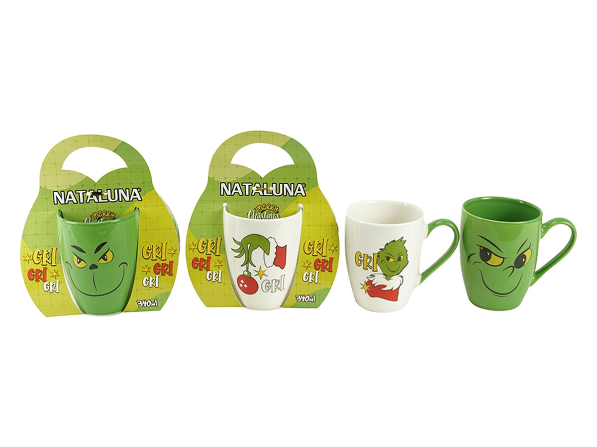 Tazza in porcellana 340ml verde, in 2 assortimenti